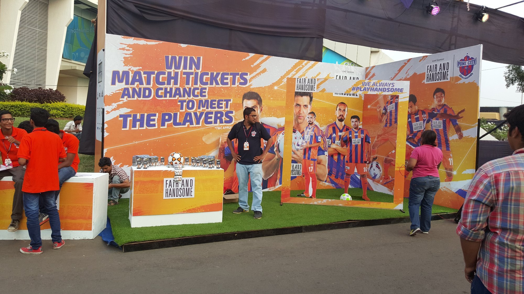 People gathered at Joggers Park for an activation event